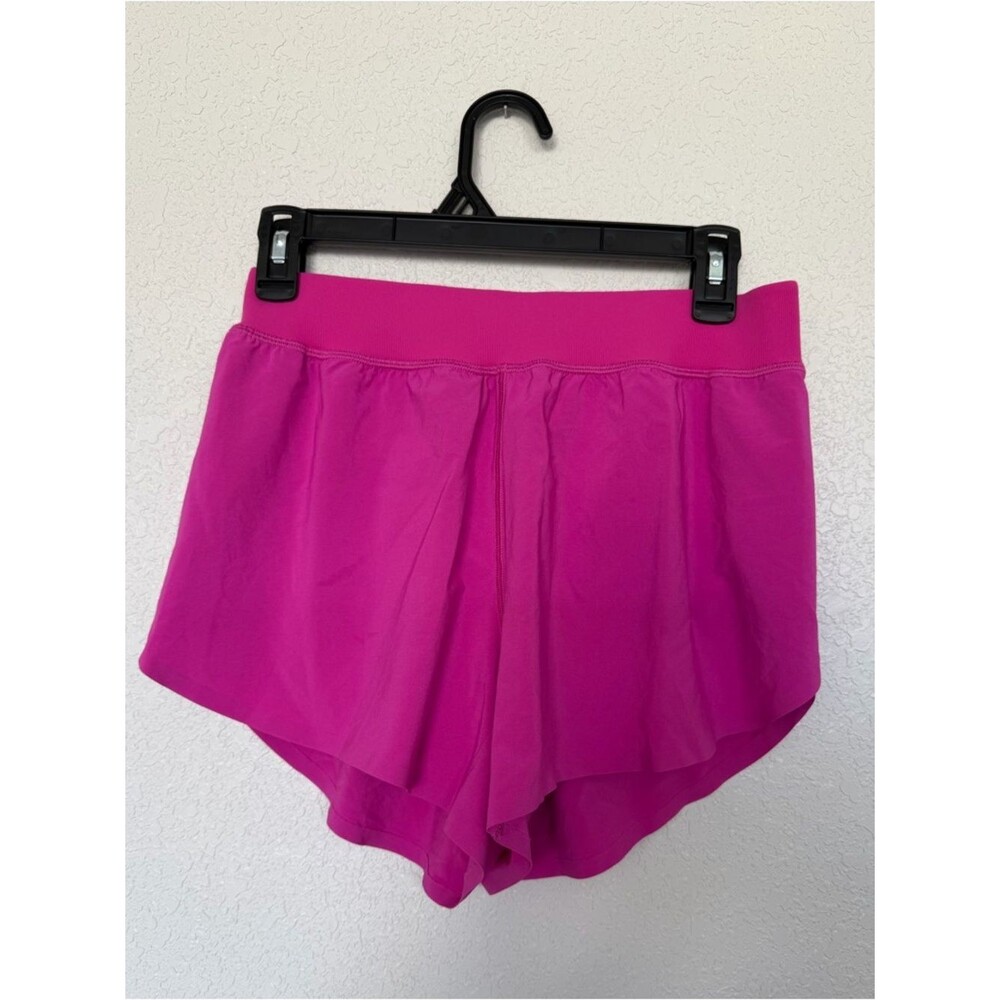 Women's Magenta Athletic Overlay Shorts